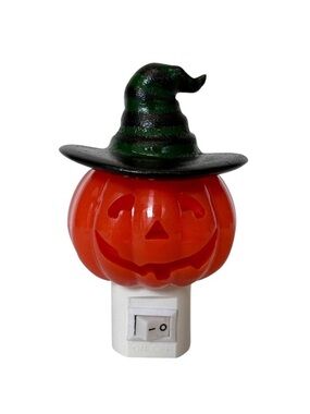 HALLOWEEN LED NIGHTLIGHT VINTAGE DECOR - PUMPKIN WITCH HAT